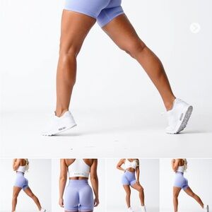NVGTN Lavender Seamless High-Waist Athletic Shorts